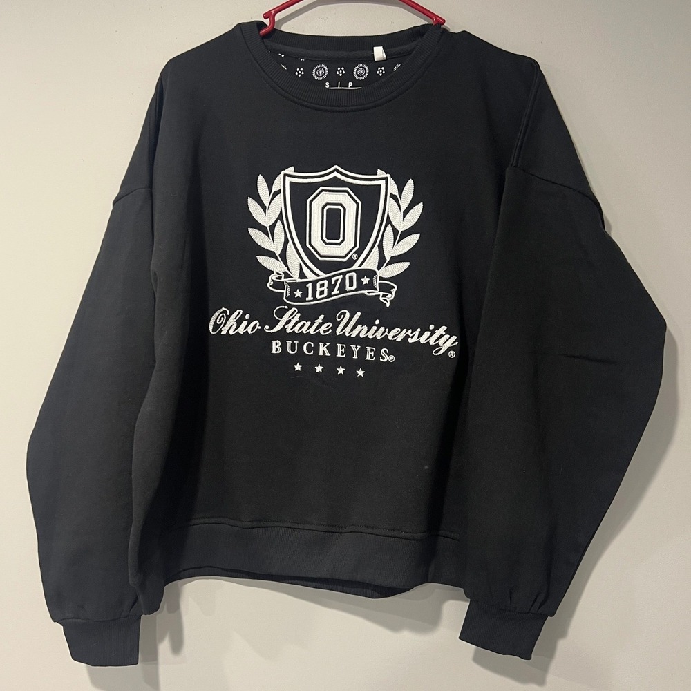 Pressbox Ohio State University Buckeyes Sweatshirt Black Womens Small Pullover